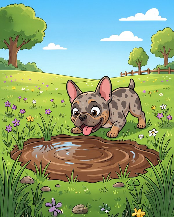 Walter spots the puddle